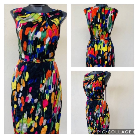 colorful sheath dress